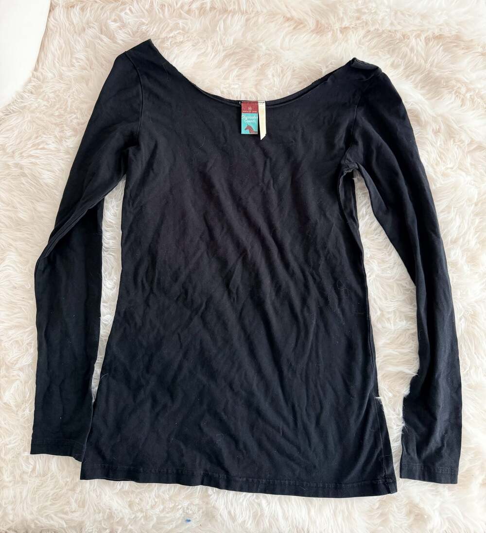 Matilda Jane Character Counts Midnight Black Long Sleeve Tee Size M